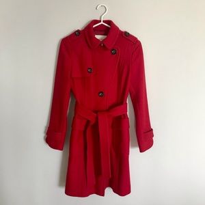 Banana Republic Red Wool Coat